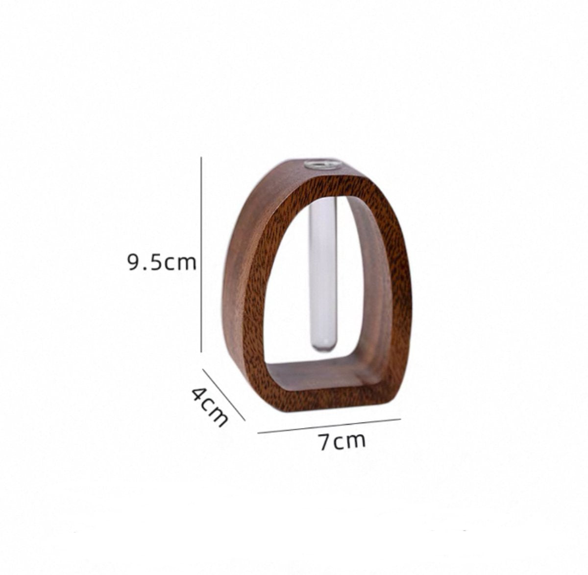 Solid Wood Vase - Desk Plant Growing Rack