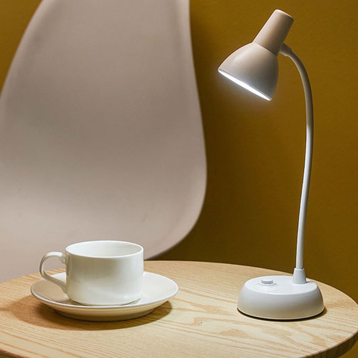 LED Flexible Gooseneck Table Lamp - White