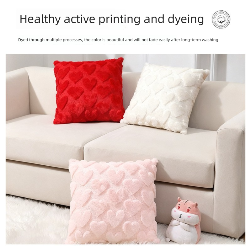 Red Arrow Heart Pattern Throw Pillows - Pack of 2