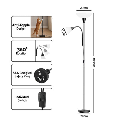 Modern Floor Lamp Mother and Child - Black