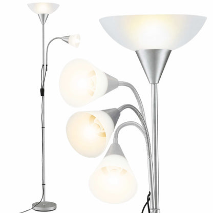Modern Floor Lamp Mother and Child - Silver