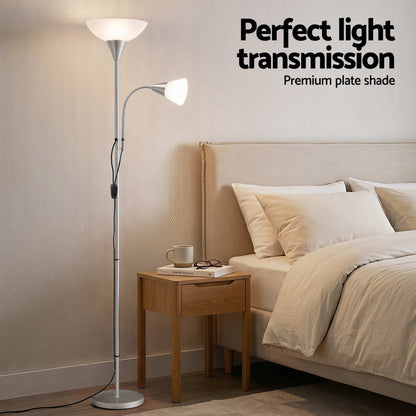 Modern Floor Lamp Mother and Child - Silver