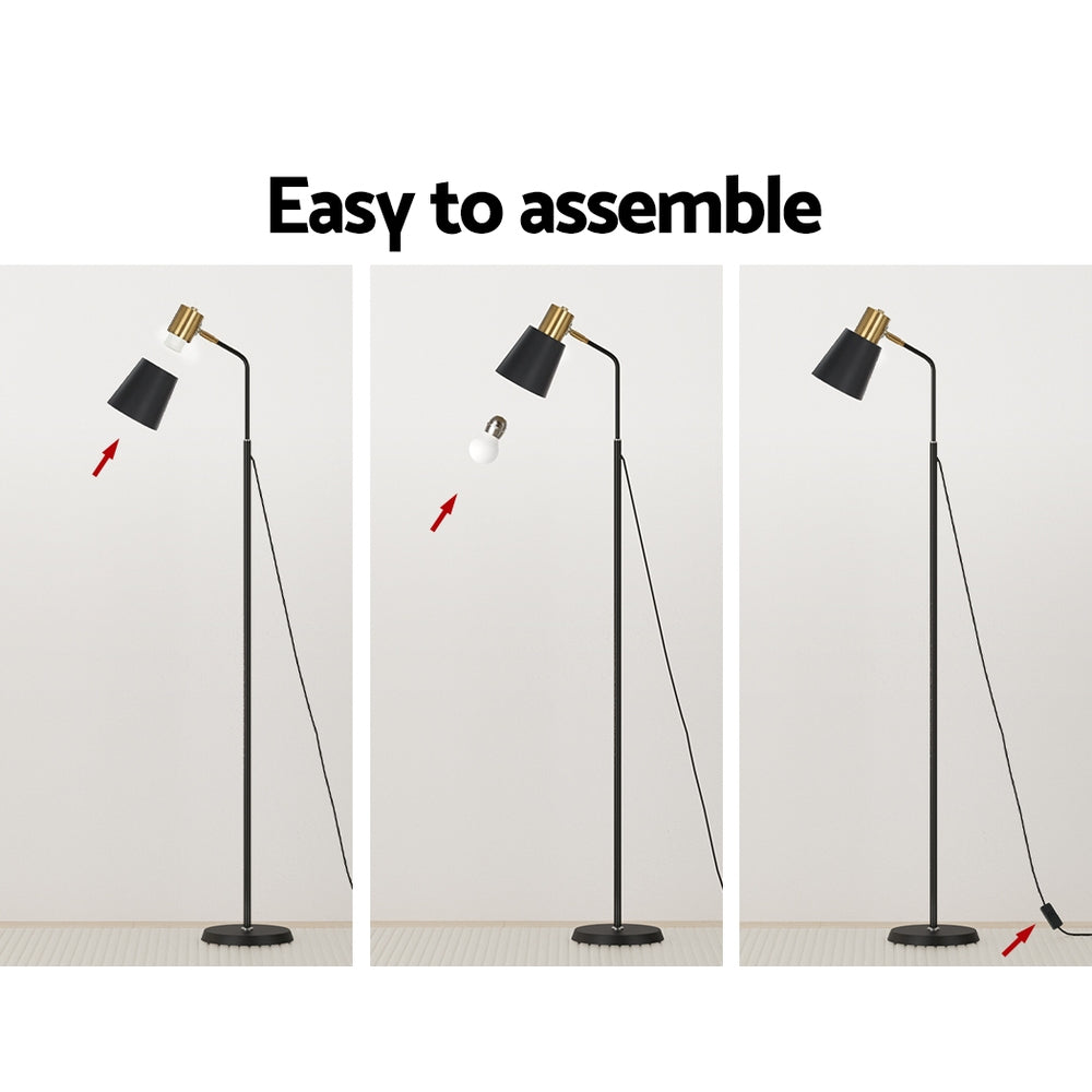 Modern Floor Lamp LED Light Stand - Black