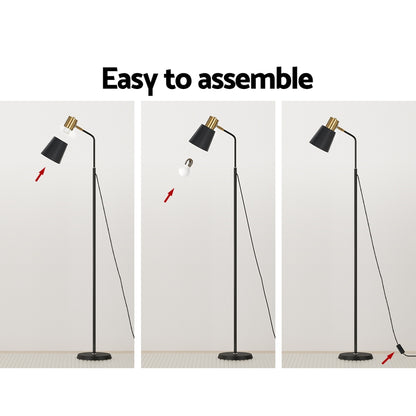Modern Floor Lamp LED Light Stand - Black
