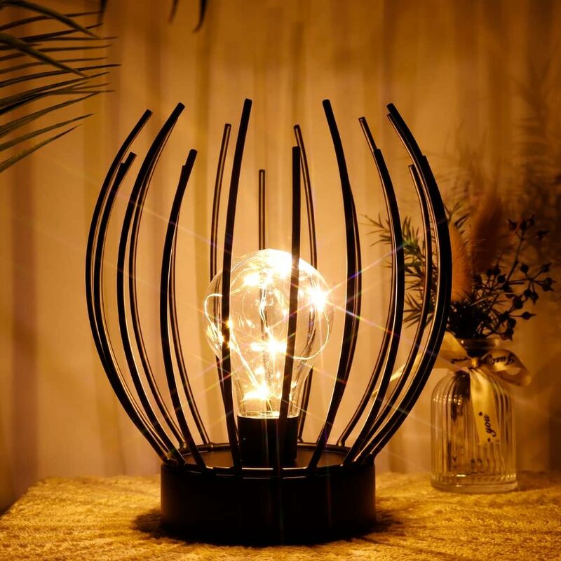 Metal Cage Table Lamp