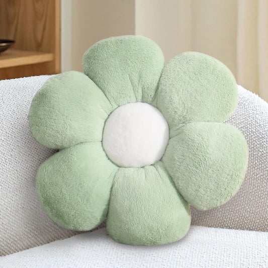 Green Flower Decorative Throw Pillow