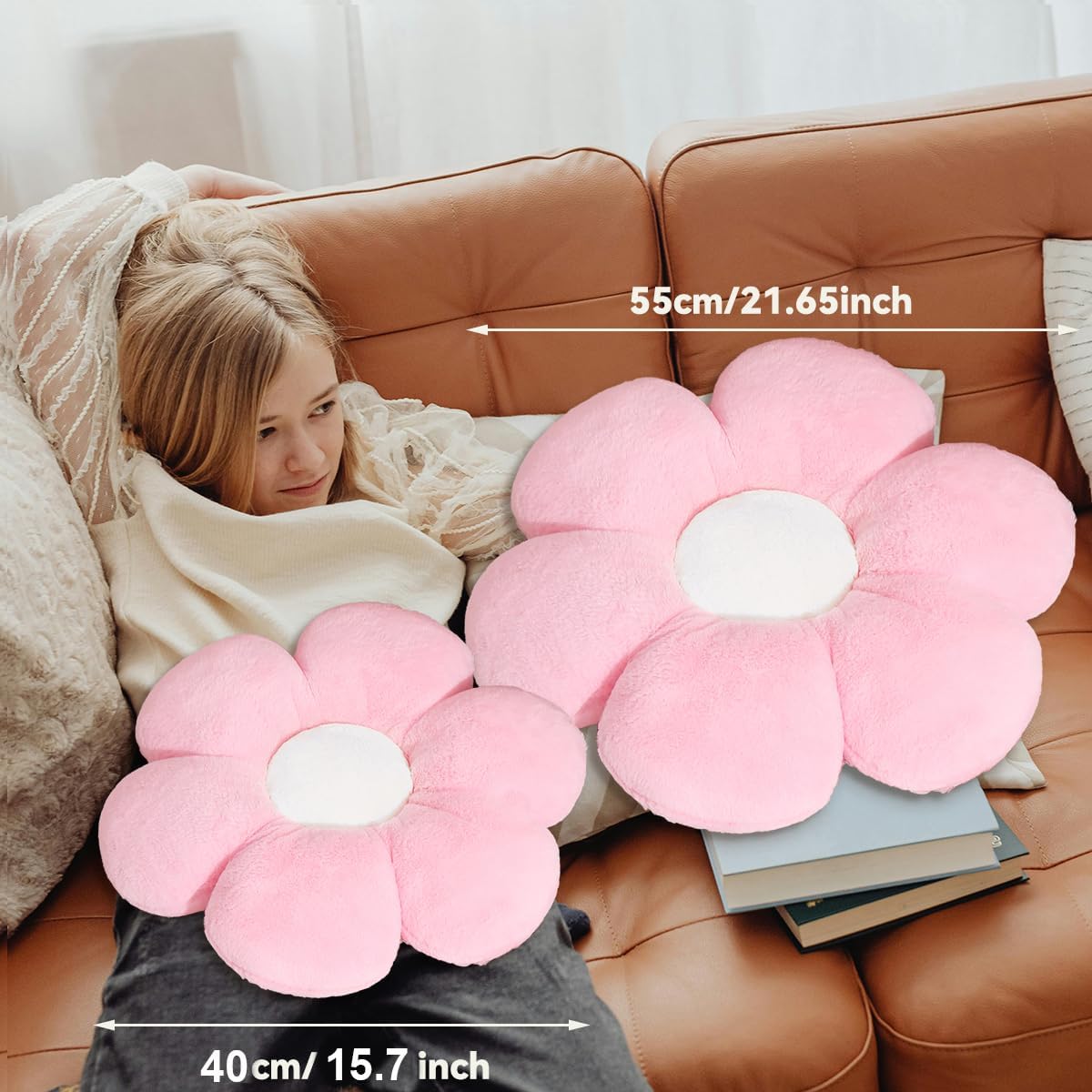 Green Flower Decorative Throw Pillow