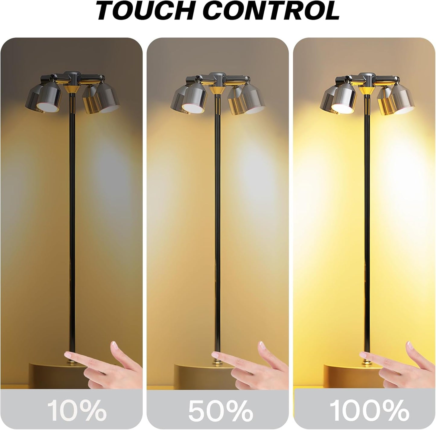 Metal Four Light Table Lamp