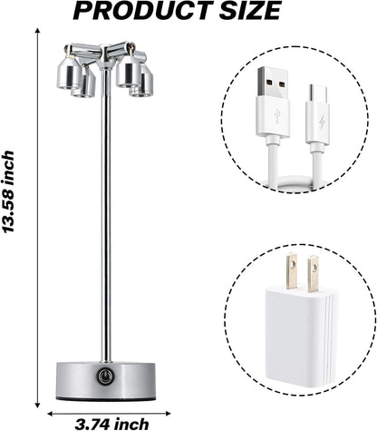 Metal Four Light Table Lamp
