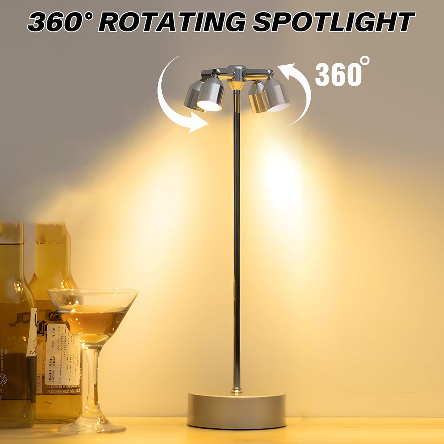 Metal Four Light Table Lamp