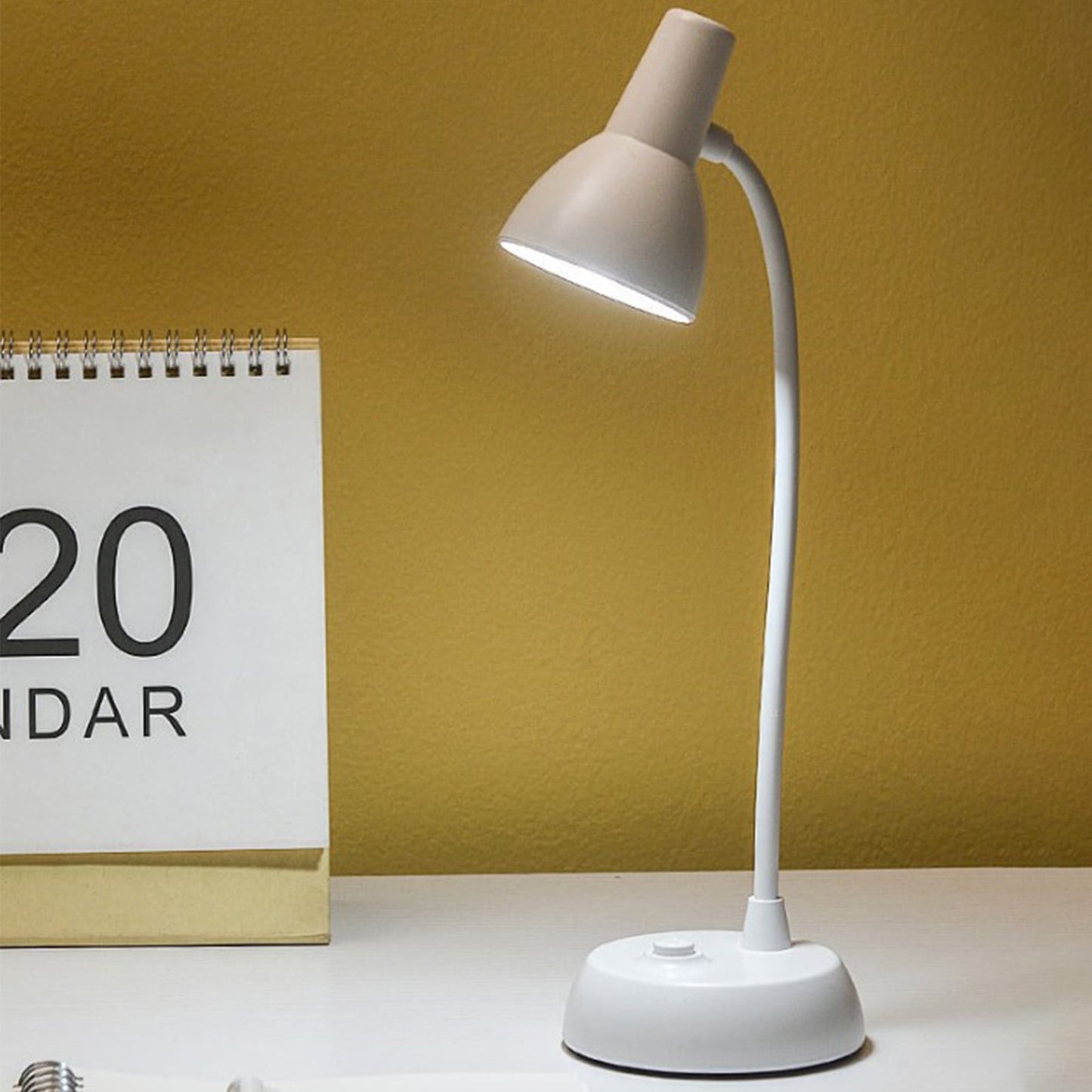 LED Flexible Gooseneck Table Lamp - White