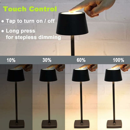 Rechargeable Bedside Lamp 5200mAh Eye Care Desk Lamp Black