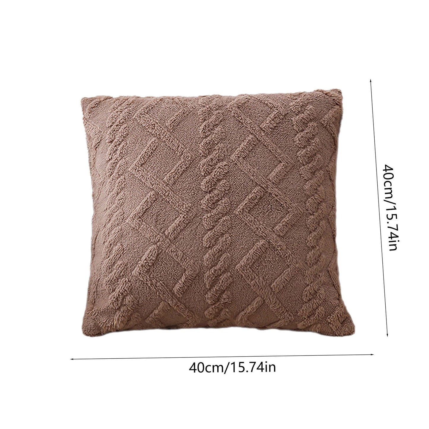 Geometric Jacquard Plush Throw Pillow