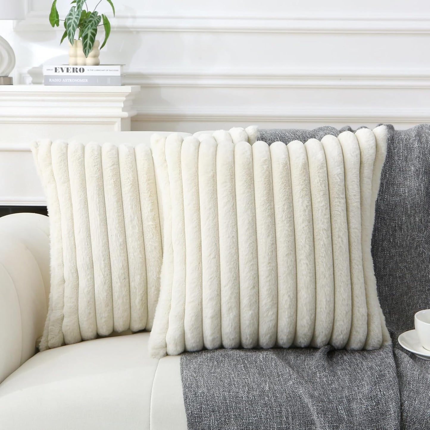 Square Boho Striped Throw Pillows - Pack of 2