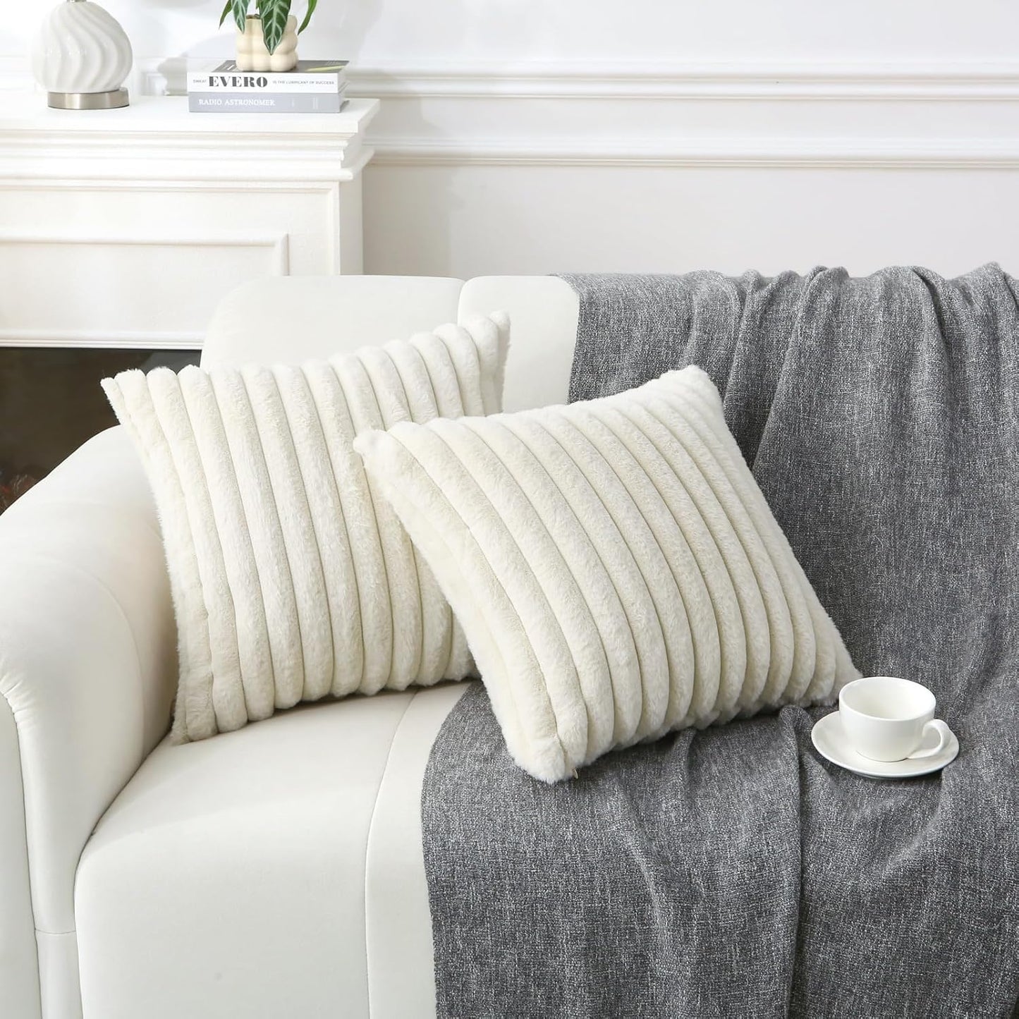 Square Boho Striped Throw Pillows - Pack of 2