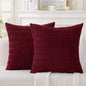 Corduroy Square Striped Throw Pillows - Set of 2