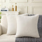 Soft White Textured Boucle Throw Pillows - Pack of 2