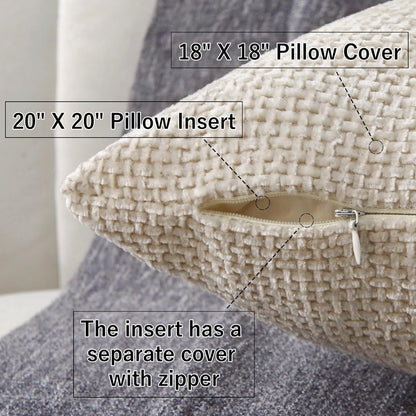 Farmhouse Weave Pattern Throw Pillows - Pack of 2