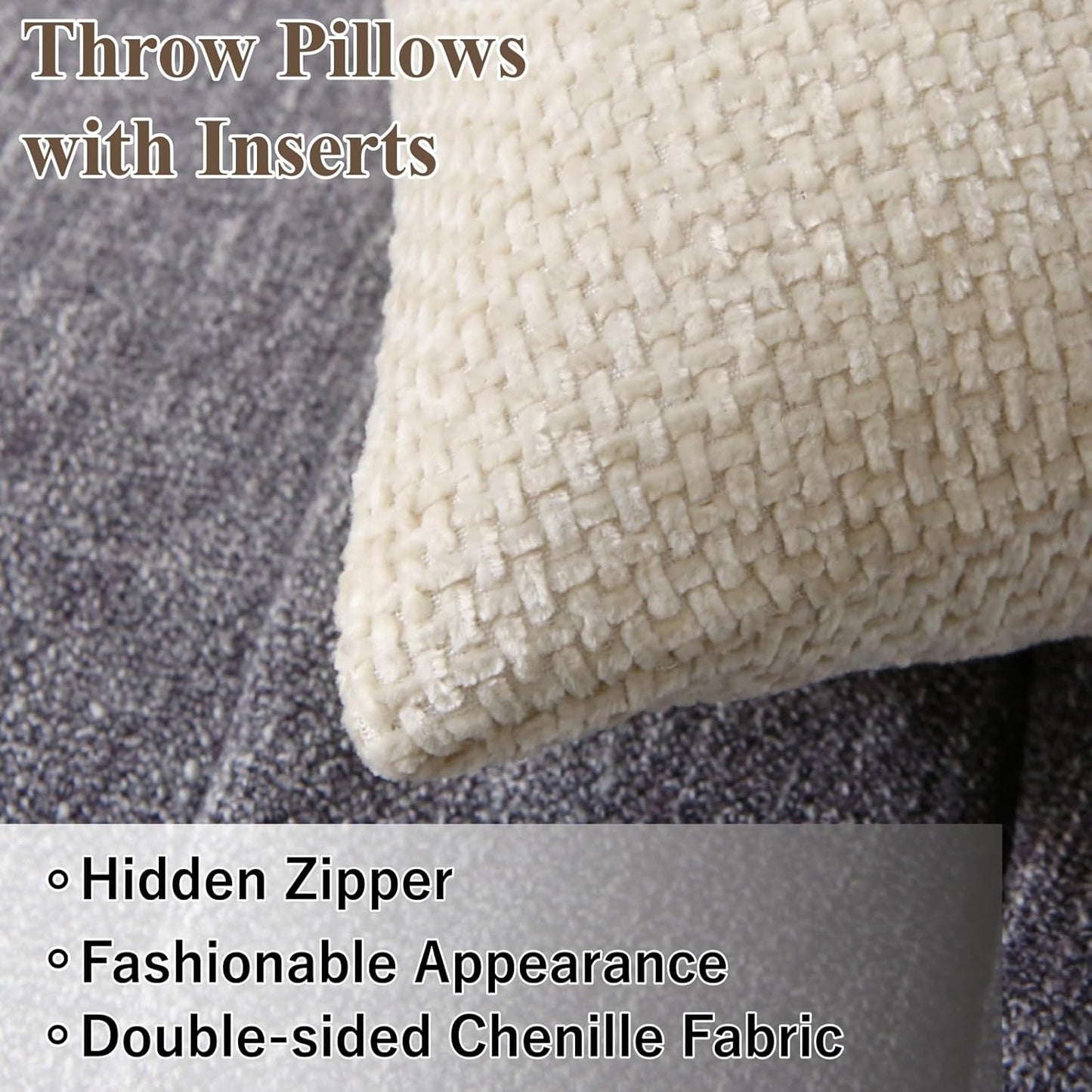 Farmhouse Weave Pattern Throw Pillows - Pack of 2