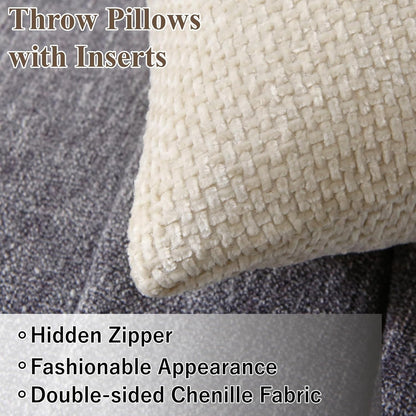 Farmhouse Weave Pattern Throw Pillows - Pack of 2