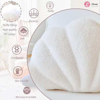 Ivory Seashell Throw Pillows