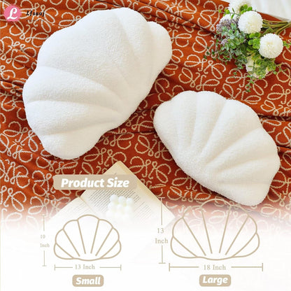 Ivory Seashell Throw Pillows