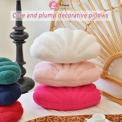 Ivory Seashell Throw Pillows