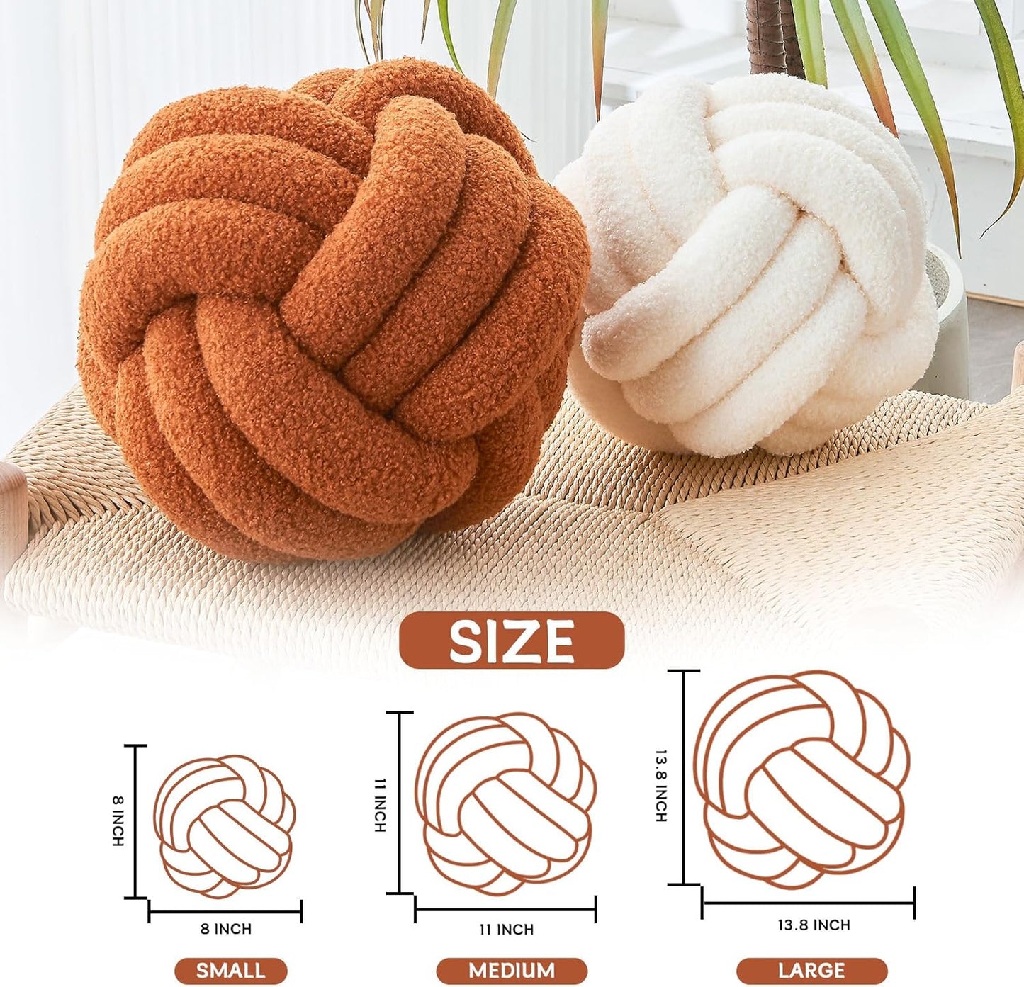 Decorative Throw Knot Pillow Ball