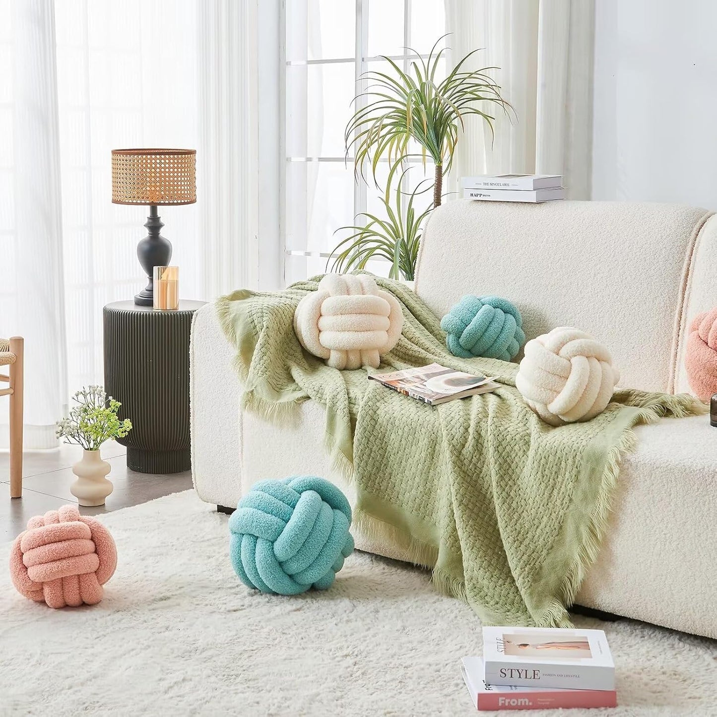 Decorative Throw Knot Pillow Ball