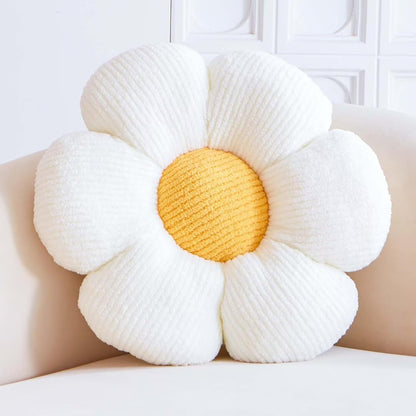 White Flower Decorative Throw Pillow