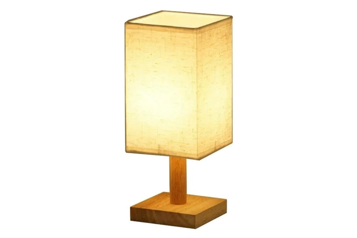 Square Fabric Shade Bedside Table Lamp