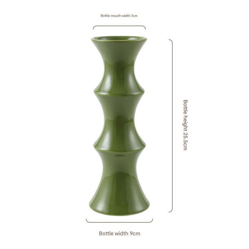 Glossy GreenCeramic Vase