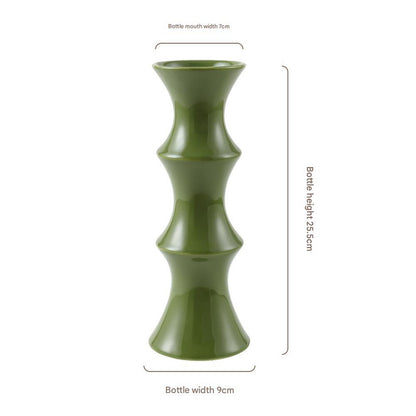 Glossy GreenCeramic Vase