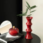 Glossy Red Ceramic Vase