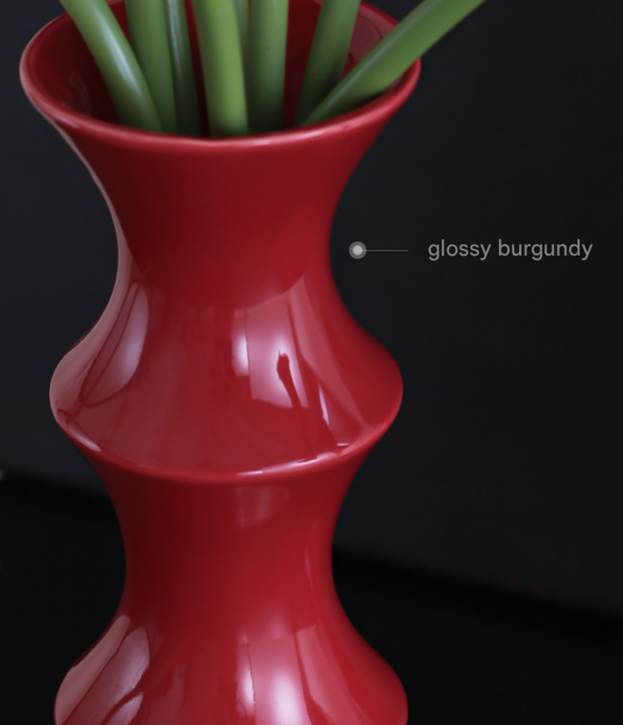 Glossy Red Ceramic Vase