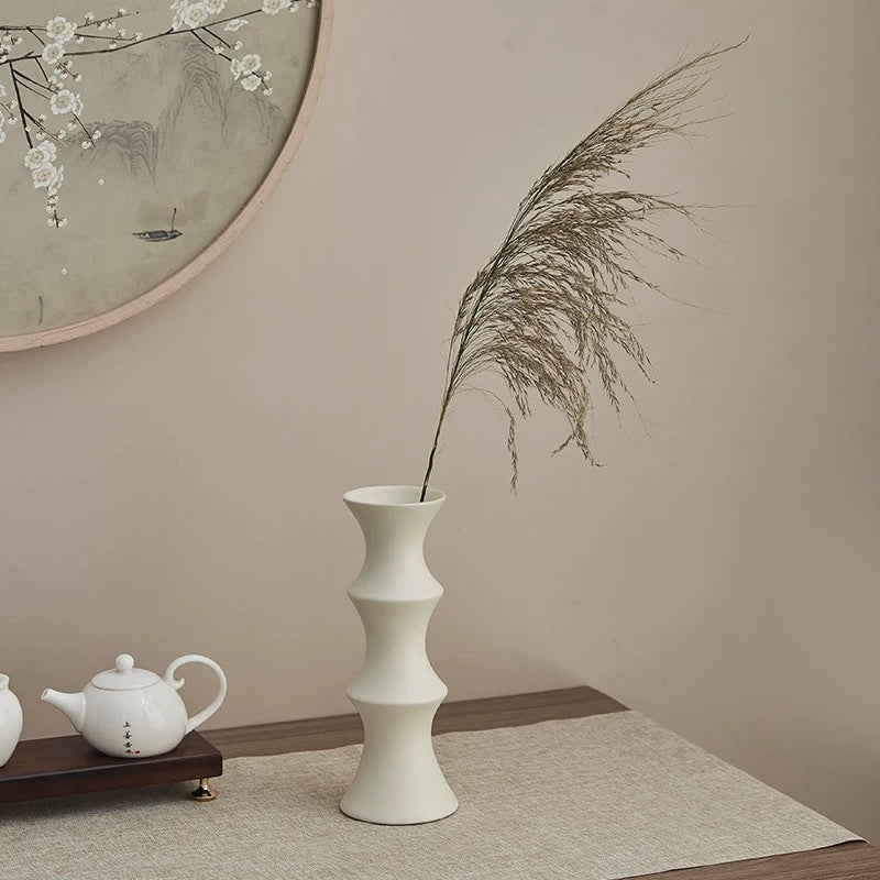 Matte White Ceramic Vase