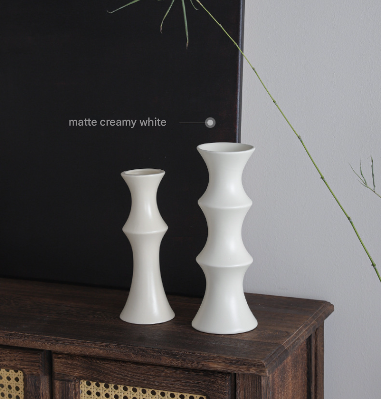 Matte White Ceramic Vase