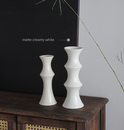 Matte White Ceramic Vase