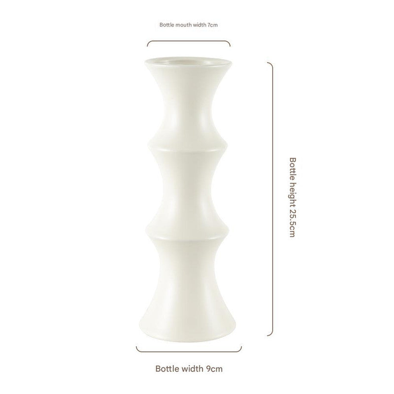 Matte White Ceramic Vase