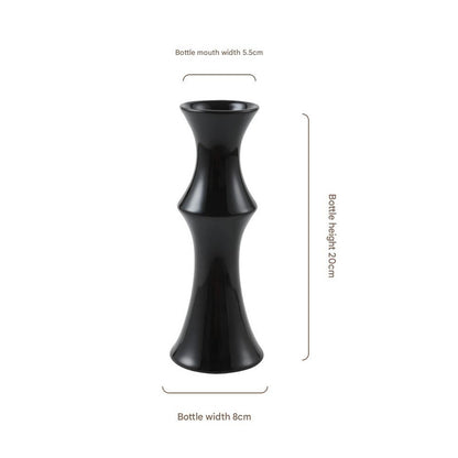Glossy Black Ceramic Vase