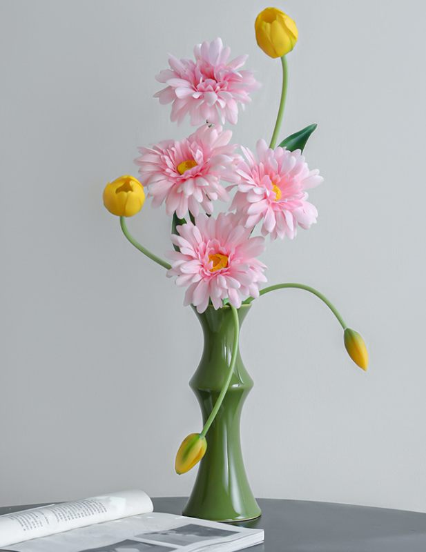 Glossy GreenCeramic Vase