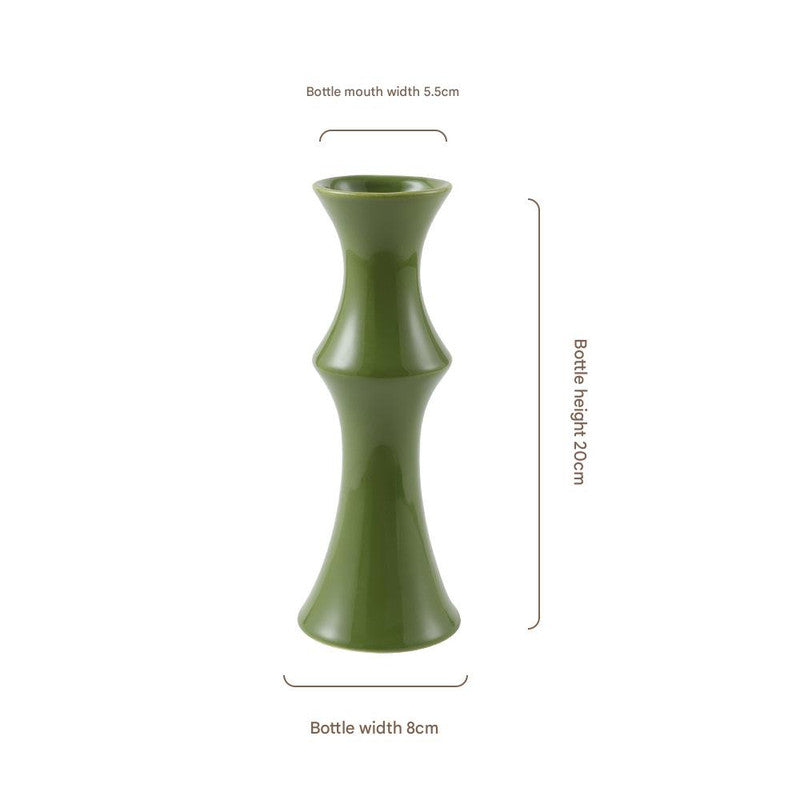 Glossy GreenCeramic Vase