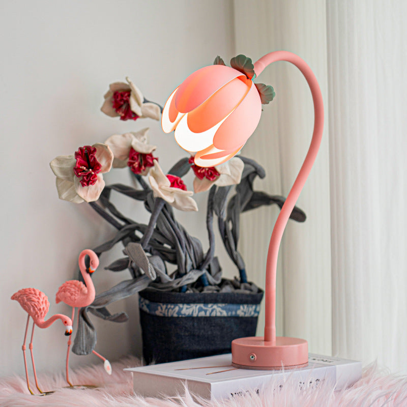 Pink LED Tulip Desk Lamp