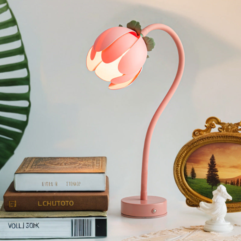 Pink LED Tulip Desk Lamp