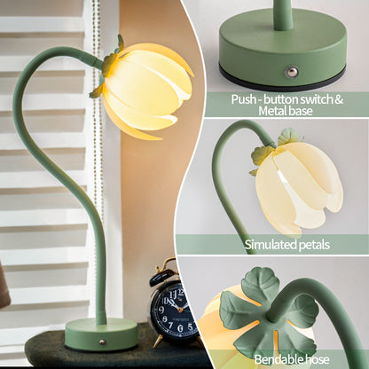 Pink LED Tulip Desk Lamp