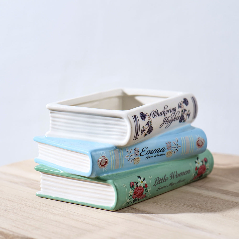 Literary Book Vase