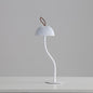 White Stripes Sleek Minimalist LED Mushroom Table Lamp