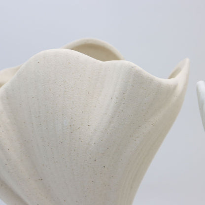 White Elegant Off-White Ceramic Vase
