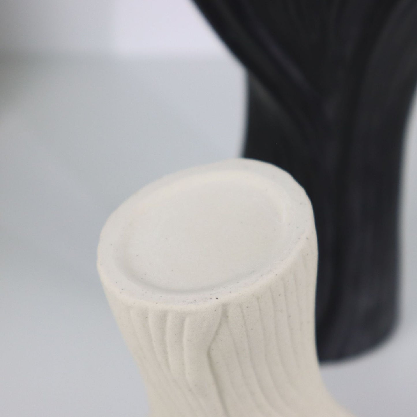 White Elegant Off-White Ceramic Vase