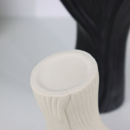 White Elegant Off-White Ceramic Vase
